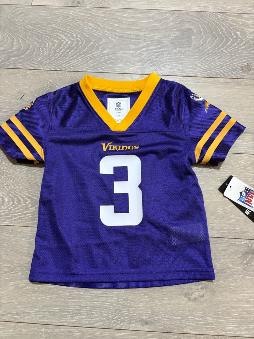 NFL Kids Vikings Jersey in Purple and Gold - #3